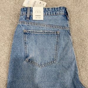 Zara high waisted, straight legged jean